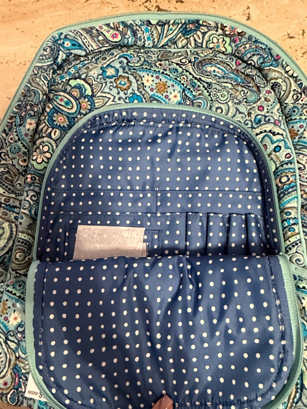 Vera Bradley Iconic Campus Backpack Daisy Dot Paisley - Picture 5 of 5